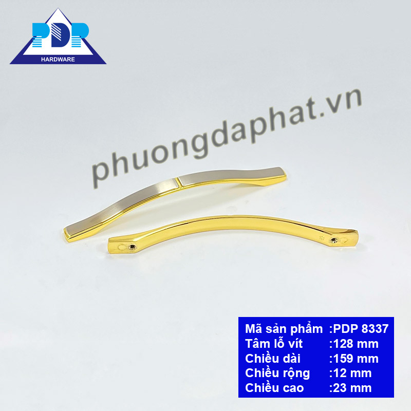 Tay Nắm Tủ Hiện Đại với sự kết hợp giữa màu bạc xước và vàng bóng tạo thành tổng thể hài hòa đẹp mắt thích hợp cho các tủ đặt trong phòng khách.