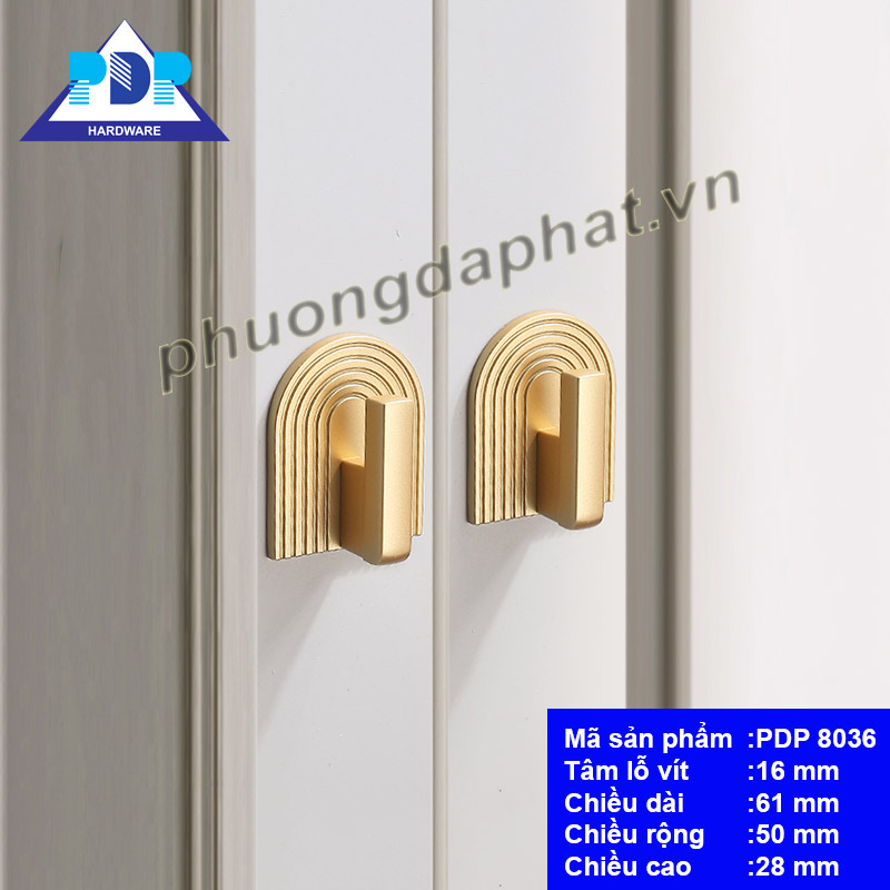 Tay Nắm Tủ Hiện Đại Màu Vàng Mờ PDP8036