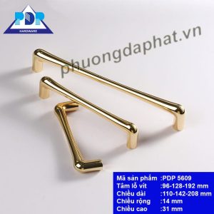 Tay Nắm Tủ Hiện Đại Phong Cách Châu Âu PDP5609 Tay Nắm Tủ Hiện Đại mang phong cách hiện đại cùng dáng vẻ đơn giản và màu vàng sang trọng sẽ làm tăng giá trị phẩm chất cho nội thất.