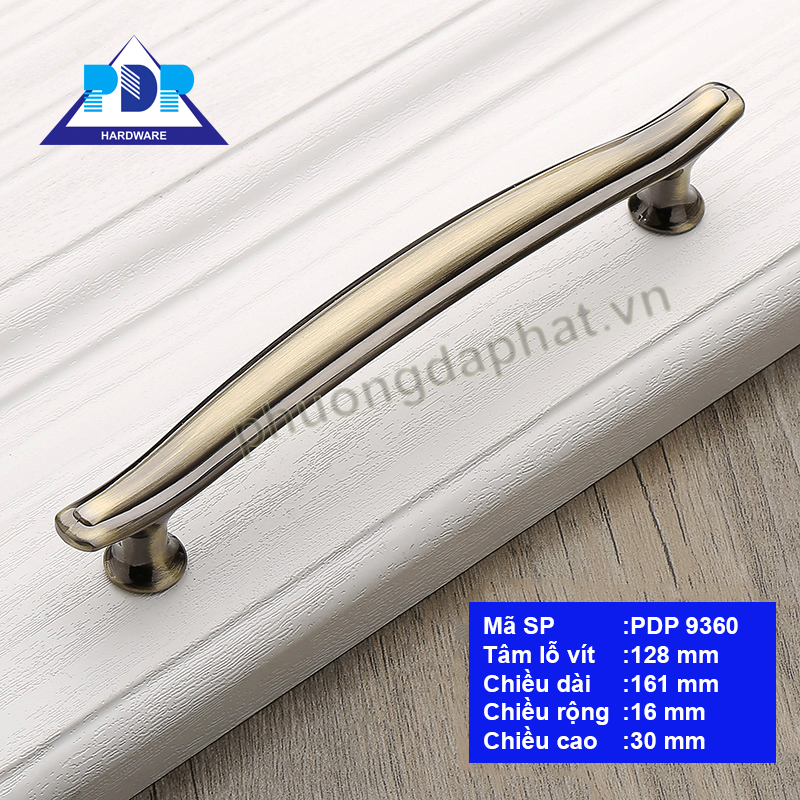 Tay Nắm Tủ Hiện Đại  với thiết kế cong bo tròn thu hẹp dần về hai đầu