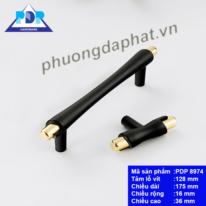 Tay Nắm Tủ Hiện Đại rất thanh lịch khi kết hợp giữa màu vàng bóng và đen