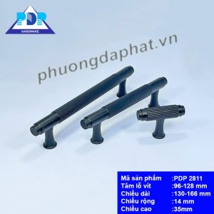 Tay nắm tủ hợp kim nhôm PDP2811 màu đen mờ