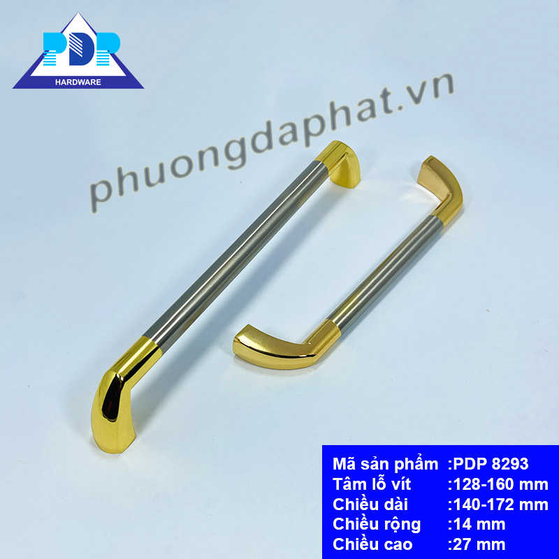 Tay Nắm Tủ Hiện Đại với sự kết hợp giữa màu bạc xước và vàng bóng tạo thành tổng thể hài hòa đẹp mắt thích hợp cho các tủ đặt trong phòng khách.