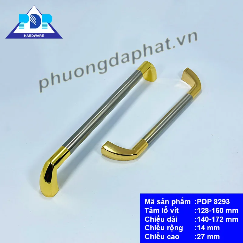 Tay Nắm Tủ Hiện Đại với sự kết hợp giữa màu bạc xước và vàng bóng tạo thành tổng thể hài hòa đẹp mắt thích hợp cho các tủ đặt trong phòng khách.