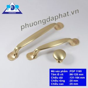 Tay Nắm Tủ Hiện Đại Tối Giản Màu Vàng Xước PDP1195 Tay Nắm Tủ Hiện Đại Tối Giản Màu Vàng Xước PDP1195