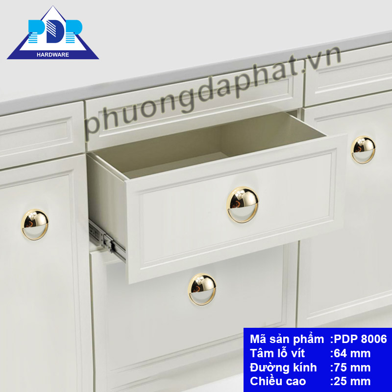 Tay Nắm Tủ Hiện Đại với kết cấu tròn mạnh mẽ