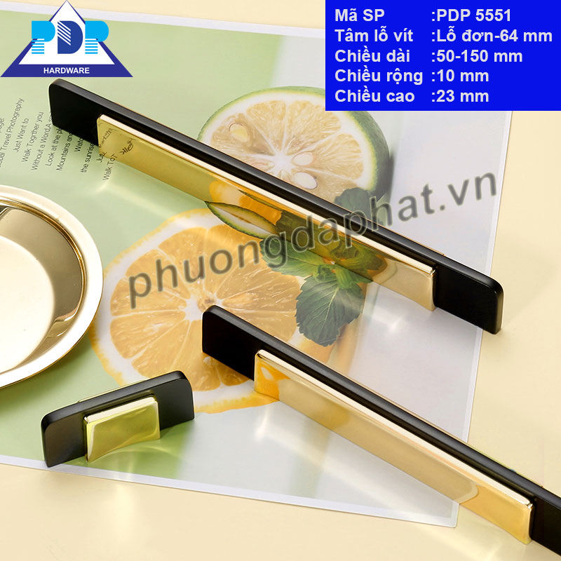 Tay Nắm Tủ Hợp Kim Kẽm rất ấn tượng về diện mạo với màu vàng bóng hiện đại ngay trung tâm tay tủ