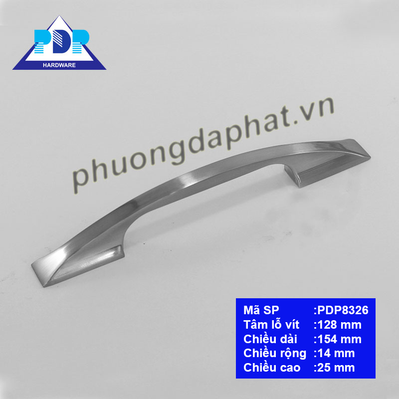 Tay Nắm Tủ Hợp Kim Kẽm với nét cong tinh tế duyên dáng với hai đầu liên kết chắc chắn