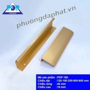 Tay Nắm Tủ Hợp Kim Nhôm nội thất hiện đại với màu vàng chải xước