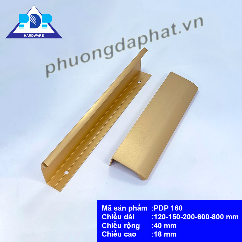 Tay Nắm Tủ Hợp Kim Nhôm nội thất hiện đại với màu vàng chải xước