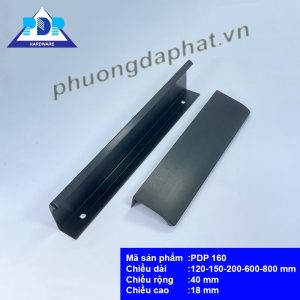 Tay Nắm Tủ Hợp Kim Nhôm nội thất hiện đại với màu đen chải xước