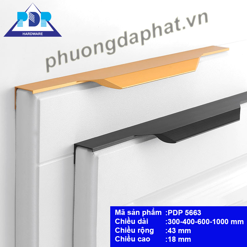 Tay Nắm Tủ Hợp Kim Nhôm hiện đại với màu đen