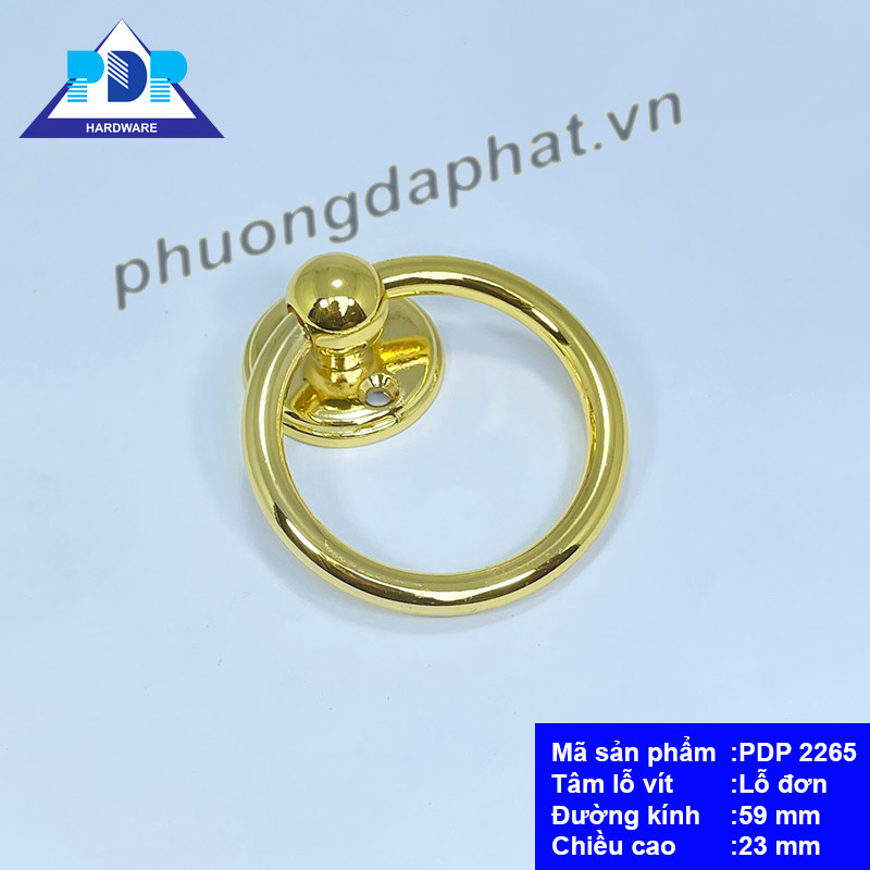 Tay Nắm Tủ Khoen Tròn với màu vàng hồng tạo hiệu ứng bắt mắt. Dễ dàng lắp đặt lau chùi