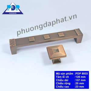 Tay Nắm Tủ Hợp Kim Kẽm với kết cấu khối vuông