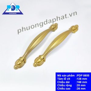 Tay Nắm Tủ Tân Cổ Điển PDP8855 Tay nắm tủ tân cổ điển màu vàng mờ PDP8855