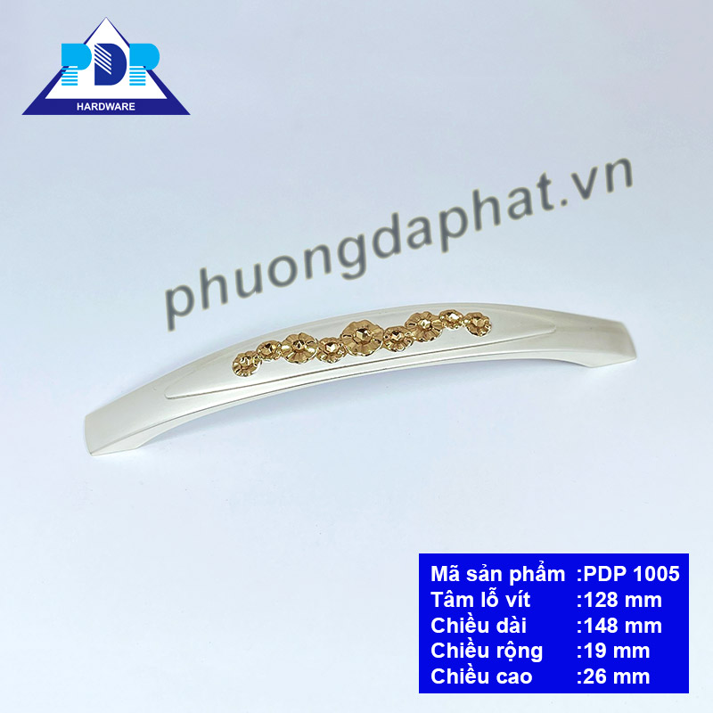 Tay Nắm Tủ Hiện Đại với mặt trước tay nắm được tích hợp cách điệu bông hoa rất trang nhã