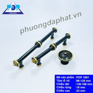 Tay Nắm Tủ Phong Cách Mỹ ấn tượng về diện mạo khi được bao phủ lớp viền màu vàng xung quanh tay nắm cùng màu đen chủ đạo pha trộn nét cổ điển và hiện đại.
