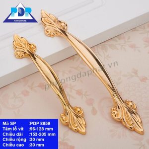 Tay Nắm Tủ Tân Cổ Điển với nét hoa văn được khắc họa ở hai đầu liên kết
