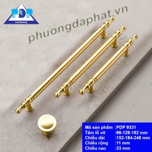 Tay Nắm Tủ Tân Cổ Điển Màu Vàng Mờ PDP9331