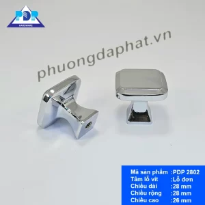 Núm tay nắm tủ hiện đại tối giản chất liệu hợp kim kẽm pdp2802