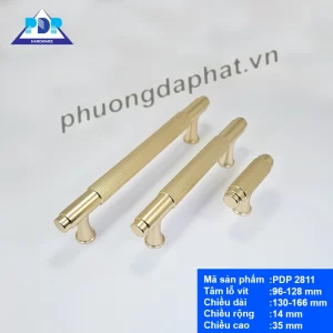 Tay nắm tủ hợp kim nhôm màu vàng mờ pdp2811