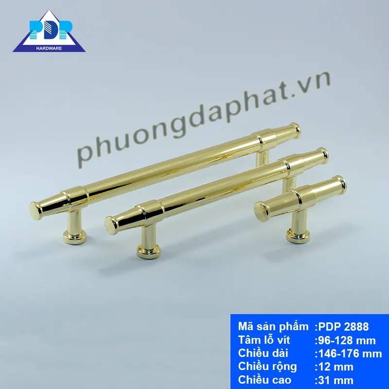 Tay Nắm Tủ Vàng Bóng PDP2888