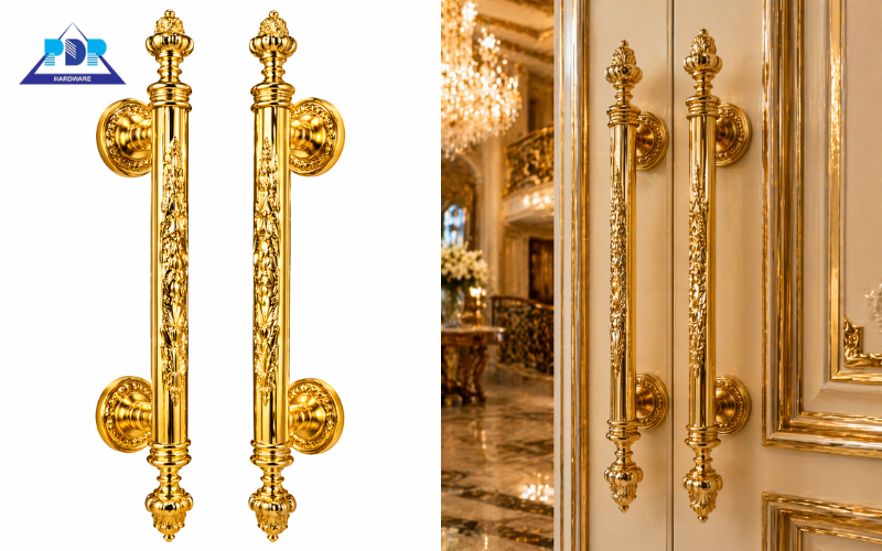 Tay nắm cửa bằng đồng tân cổ điển