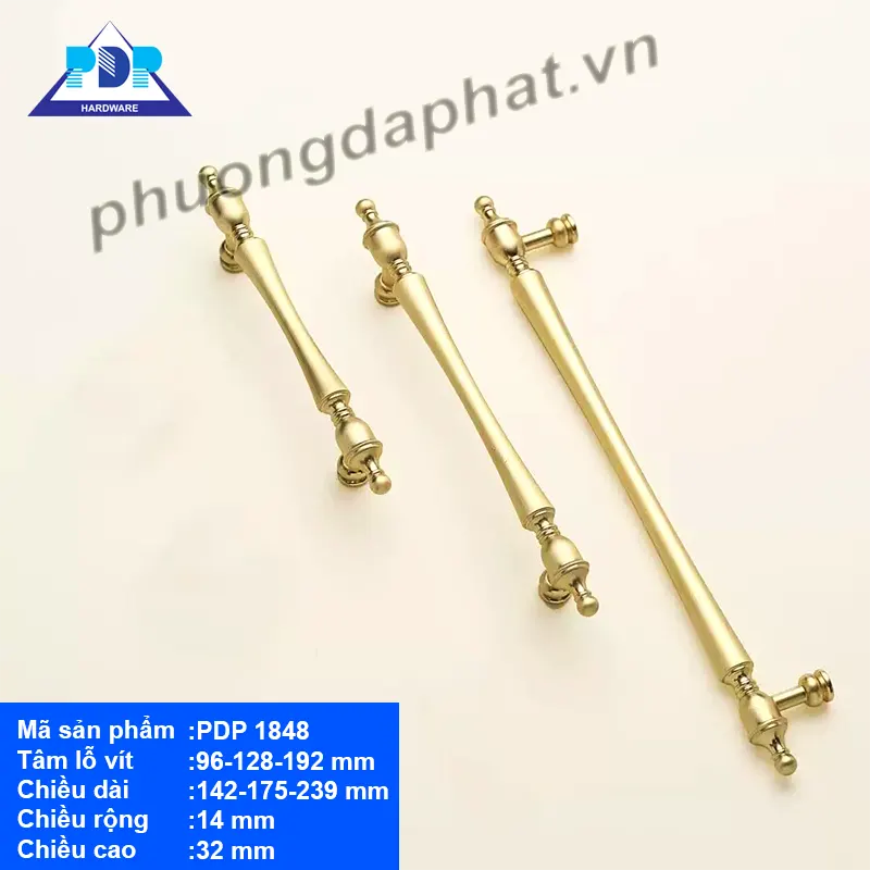 Tay Nắm Tân Cổ Điển PDP1848 Tay Nắm Tân Cổ Điển màu vàng xước PDP1848